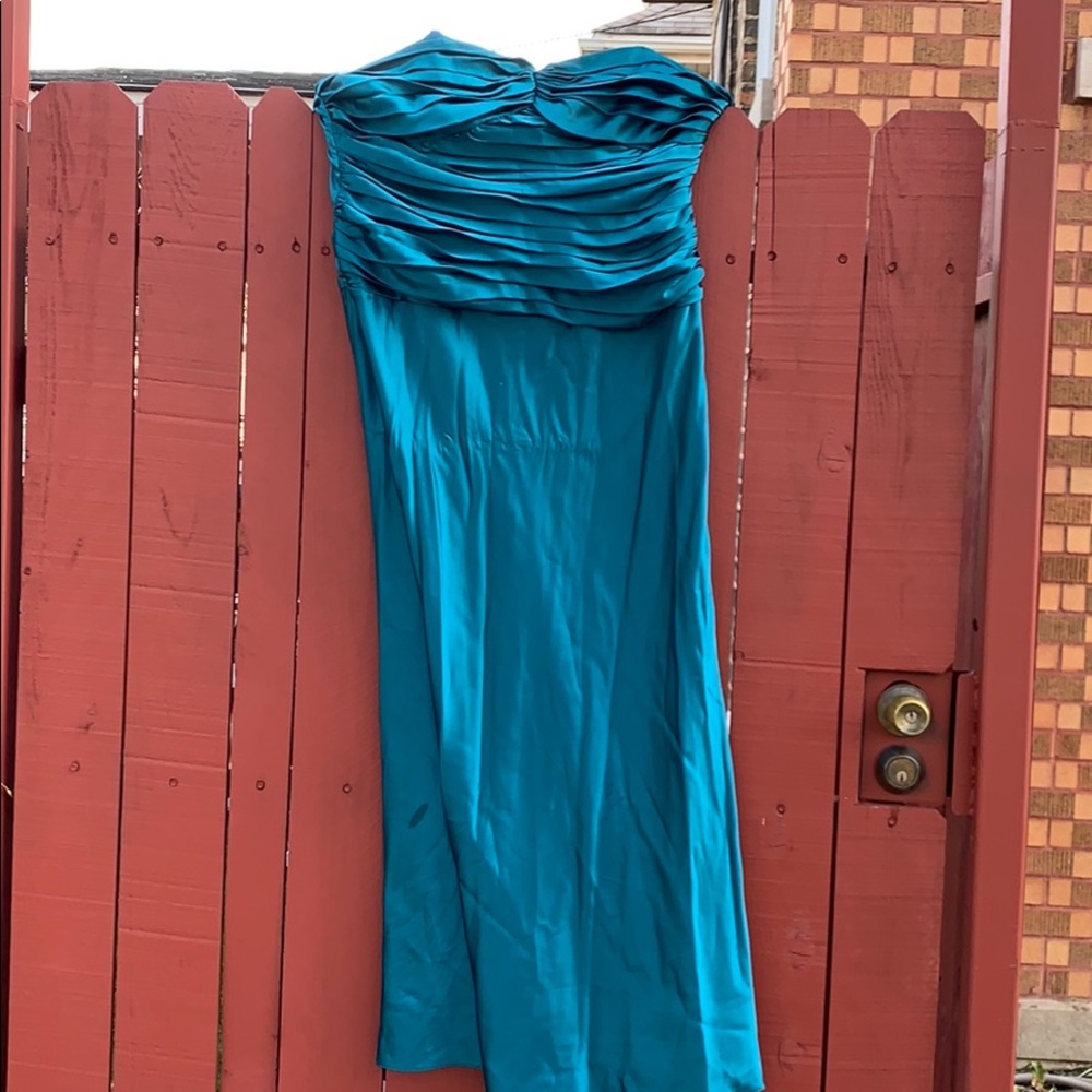 3XL blue silk dress